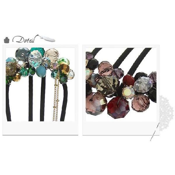 Ｅスティックプラスショート カットビーズ ワイヤー チェーン チャーム きらきら ハーフアップ お団子 アリー 追跡可能メール便 | リトルムーン | 03