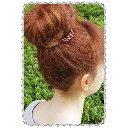 夜会巻き コーム クリスタル ヘアアクセサリー ラインストーン 追跡可能メール便対応Eスティックプラスショート プリズム 単品 | リトルムーン | 01
