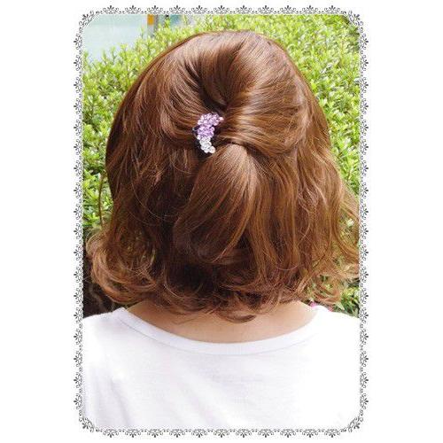夜会巻き　コーム クリスタル ヘアアクセサリー 追跡可能メール便対応 Eスティックプラスショート ジューシーグレープ 単品 | リトルムーン | 02
