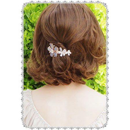 Sugar Moon バレッタ ミムルス キュービックジルコニア　ヘアアクセサリー お花｜hair｜02