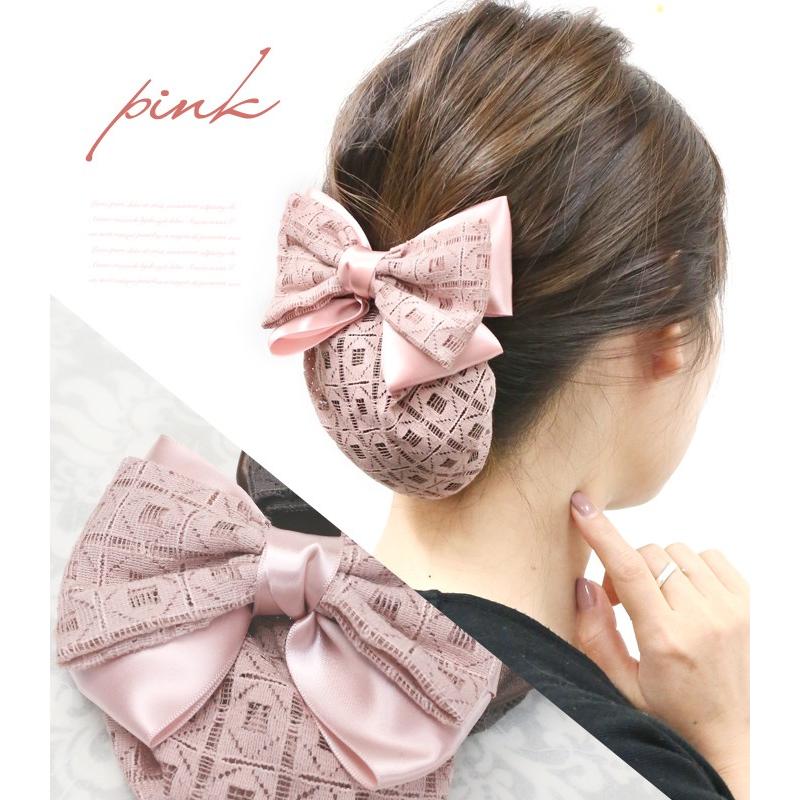 バレッタ シニヨン シニョン サテン レース リボン かわいい まとめ髪 簡単 ヘアアレンジ ヘアアクセサリー 髪飾り アイビス Havlm5nn リトルムーン ヘアアクセサリー 通販 Yahoo ショッピング