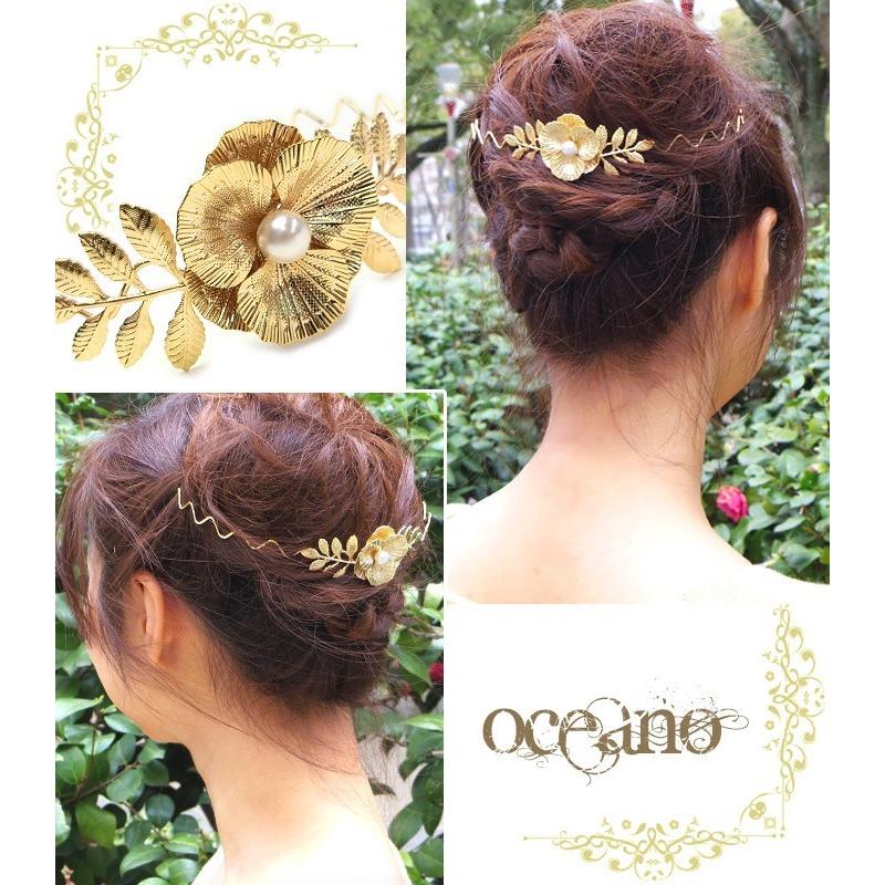 リトルムーン（Littlemoon） バックカチューシャ パール フラワー