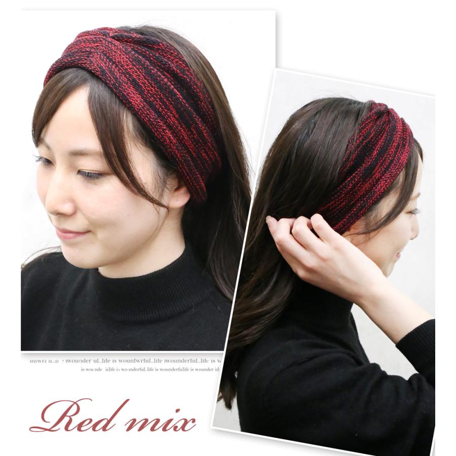 リトルムーン（Littlemoon） ヘアバンド ターバン ニット 幅広 くすみ