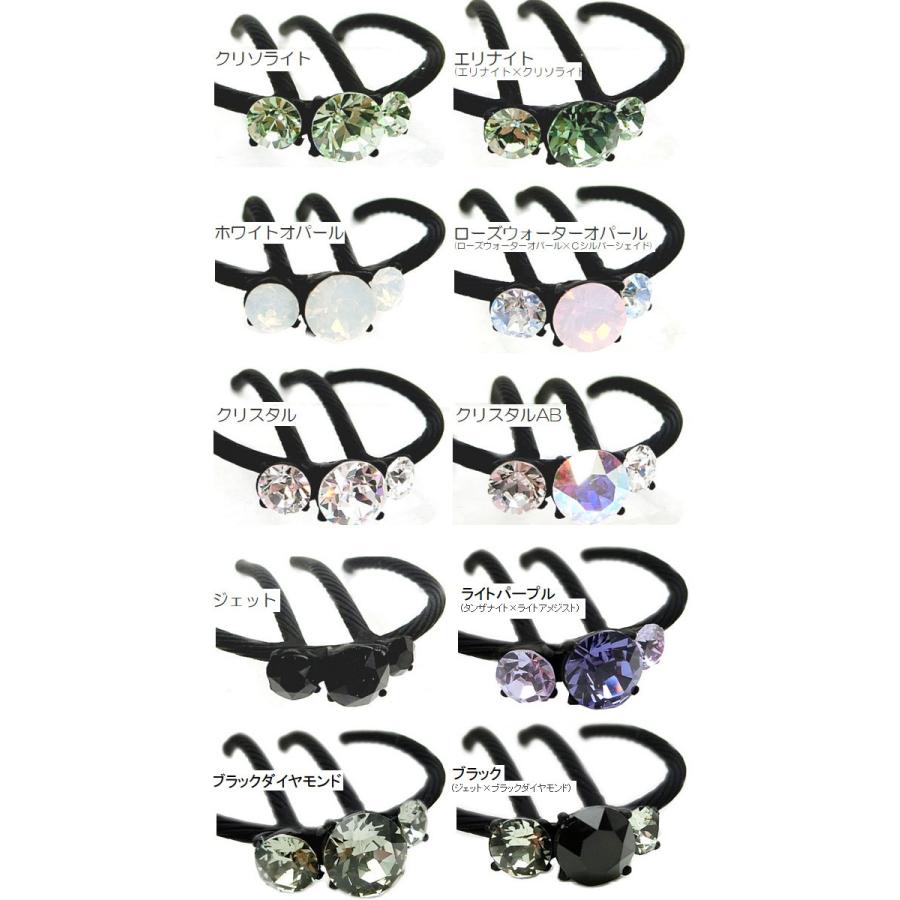 セット 横顔 てっぱん 2点セット Eスティック プラス ショート トロワ クリスタル ストーン ヘアアクセサリー | リトルムーン | 03