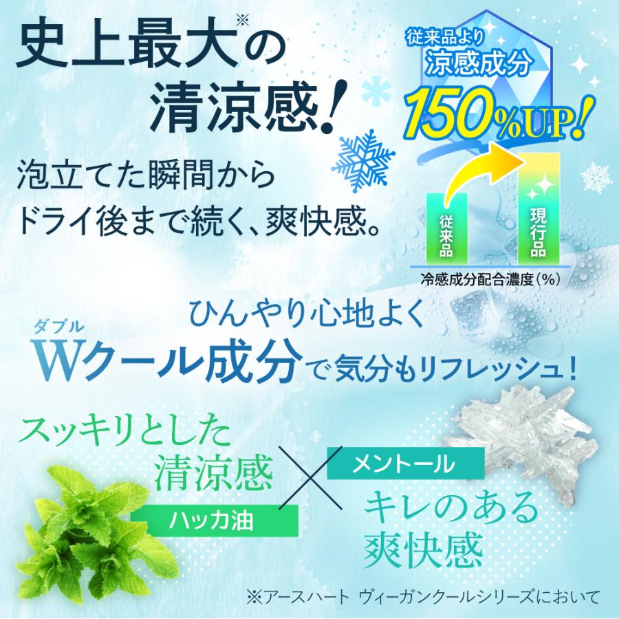 ★リニューアル★【サロン専売】単品 アースハート ヴィーガン クールシャンプー、クールトリートメント 美容室専売 涼感 ミントシャンプー  爽快 | EARTHEART | 03