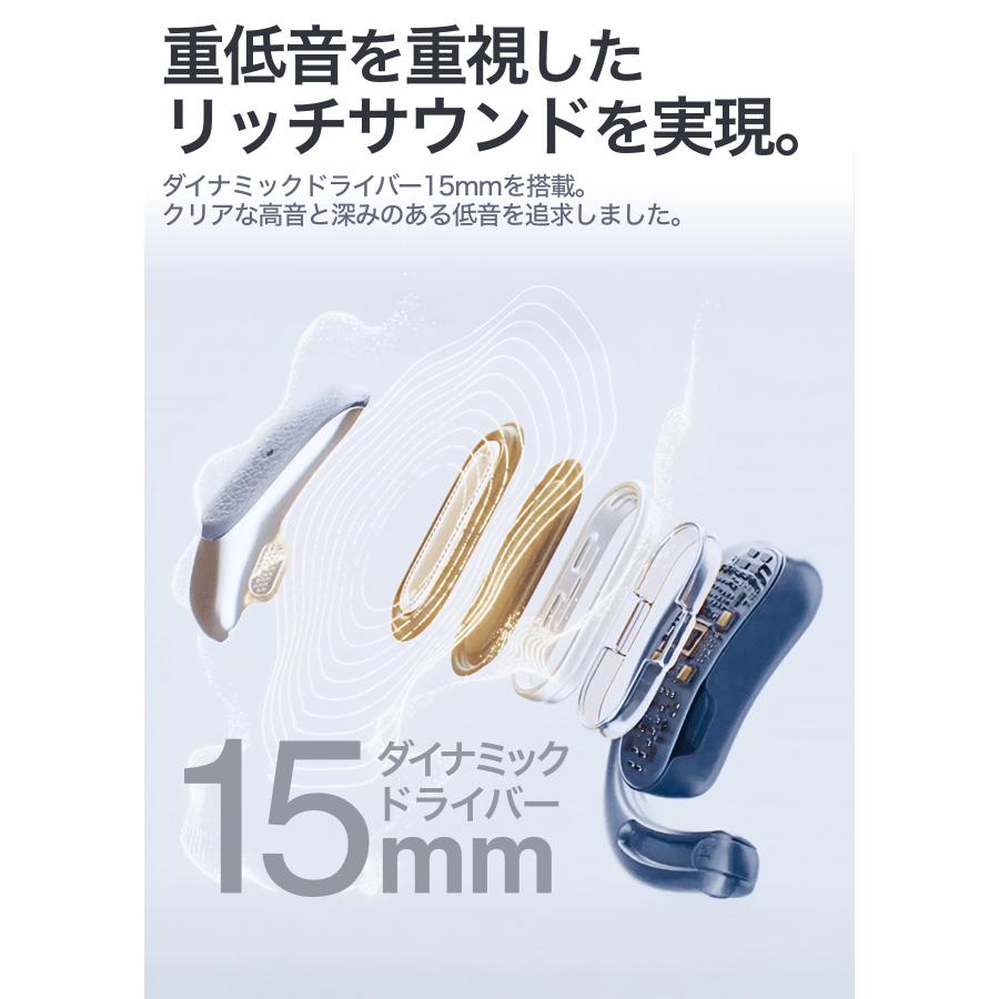 2025最新】オープンイヤーイヤホン 耳を塞がない 軽量快適装着 高音質