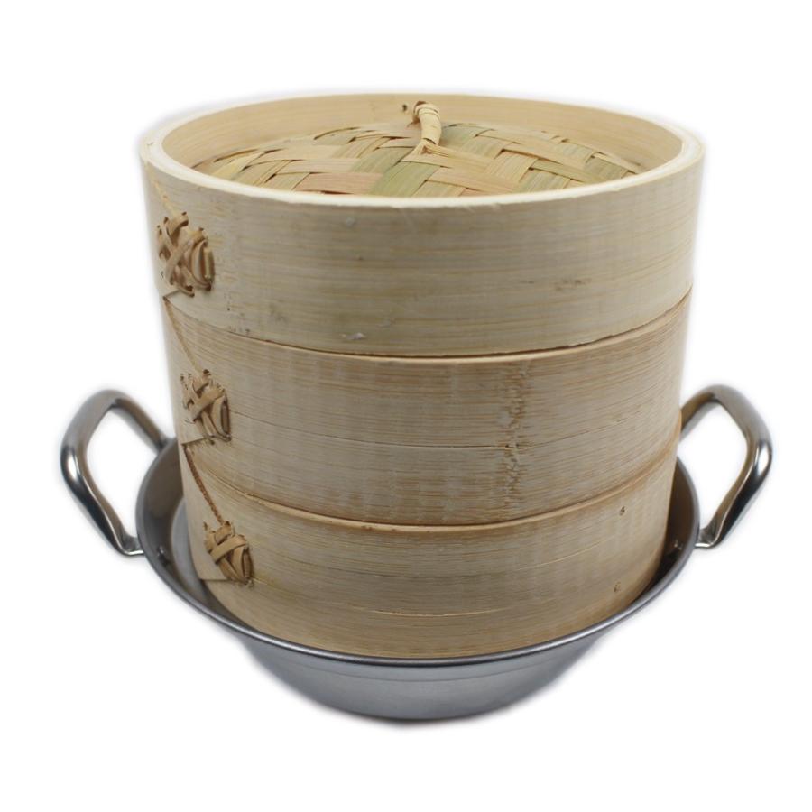 Ih対応 鍋つき蒸篭 セイロ 2段 本体2個蓋1個 セット 業務用 せいろ蒸し器 竹セイロ15cm Fh 業務用厨房機器店舗備品ハイスト 通販 Yahoo ショッピング