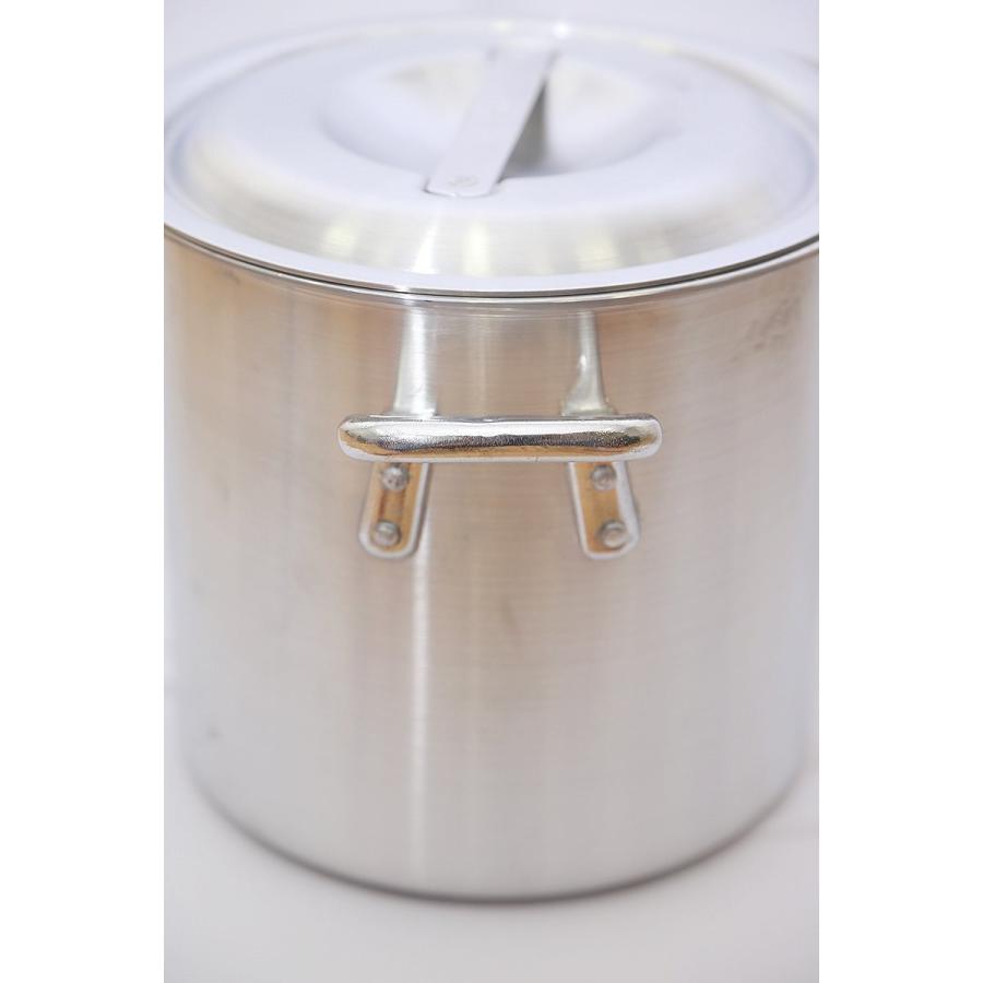 高品質 アルミ 製 寸胴鍋 （ ずんどう なべ ） 24cm フタ有 業務用 の