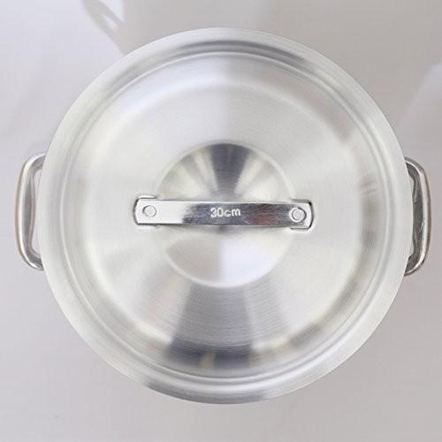 高品質 アルミ 製 寸胴鍋 （ ずんどう なべ ） 30cm フタ有 業務用の