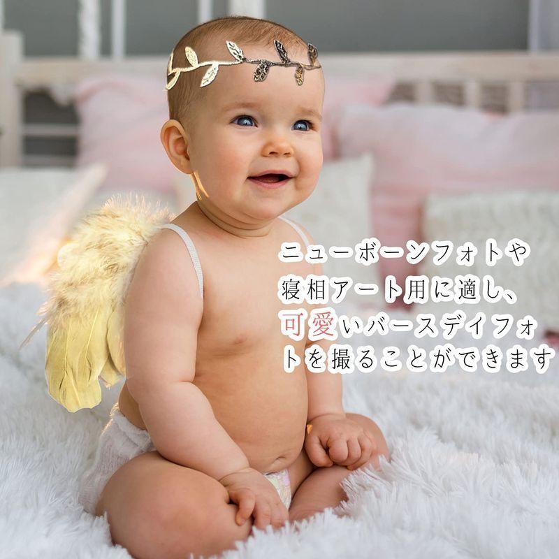 SALE/76%OFF】 リーフバンド銀 ニューボーンフォト 2点セット 天使の羽ベビー 新生児 リーフバンド銀 ニューボーンフォト 2点セット 天使の羽ベビー 新生児