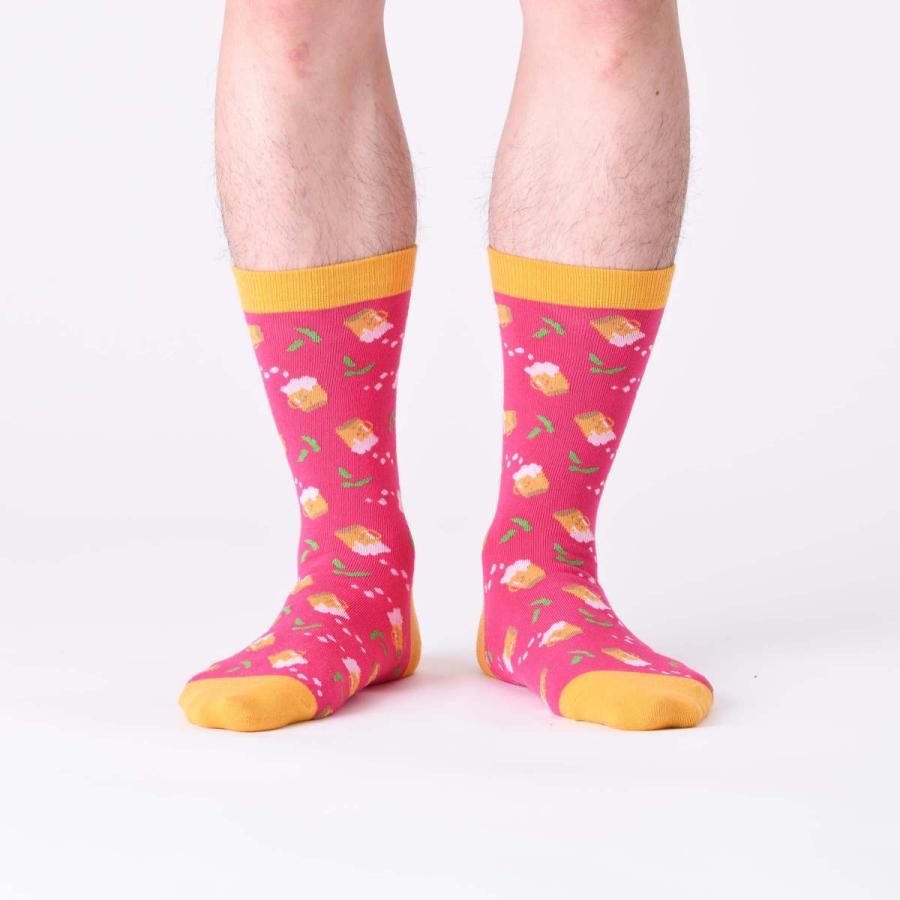 ハジマリソックス ビール ピンク 靴下 くつした ユニセックス メンズ レディース おしゃれ Hs 1 001 Pk Hajimari Socks 通販 Yahoo ショッピング