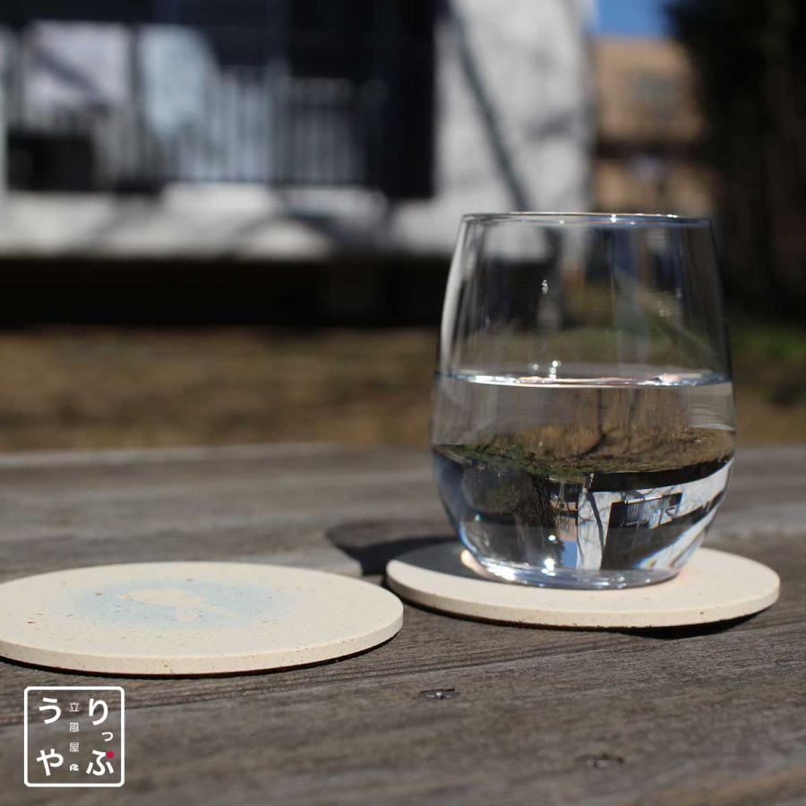 飲食 食器 業務用 珪藻土 コースター 吸水 コルク 薄い 薄型 兎 rabit 日本製 業務用 珪藻土 コースター 12枚 セット りっぷうや うさぎ rvp 赤/青/レッド/ブの画像