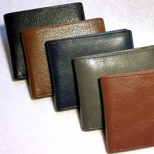 バッファロー本革製 メンズ二つ折り財布／束入れ（ノンブランド） : り