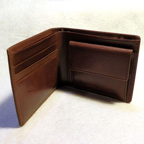 バッファロー本革製 メンズ二つ折り財布／束入れ（ノンブランド） : り