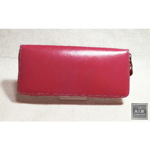 ブライドルレザー 長財布 ラウンドファスナータイプ ピンク Brilliantシリーズ X 永久創 財布 メンズ サイフ 粋 ブライドルレザー 父の日 人気 販売 牛革 クリ