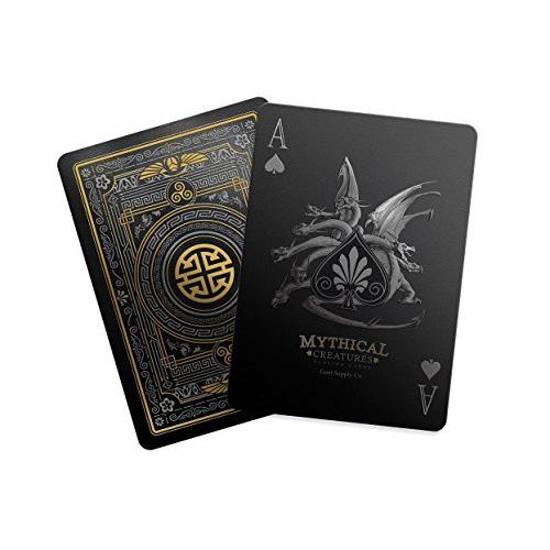 Mythical Creatures - Black Silver & Gold Edition Playing Cards by Gent Supp