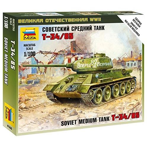 ズベズダ 1/100 ソビエト 中戦車 T-34/85 プラモデル ZV6160[並行輸入品]