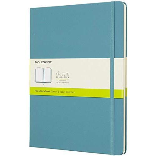 人気No.1 Extra Notebook, Classic Moleskine Large, (7.5 Cover Hard Reef, Blue Plain, その他事務用品