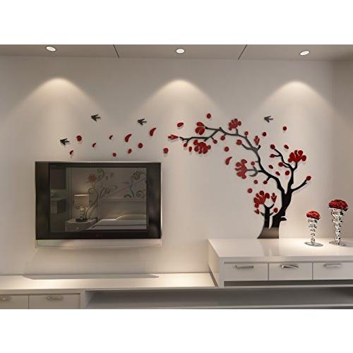 DecorSmart木の枝と鳥ラスチック立体的壁面装飾品ウォールステッカー　ウォー ルペーパー　シール　壁紙シール　ウォールペーパー　大きめサイズ[並 DecorSmart木の枝と鳥ラスチック立体的壁面装飾品ウォールステッカー　ウォー ルペーパー　シール　壁紙シール　ウォールペーパー　大きめサイズ 花