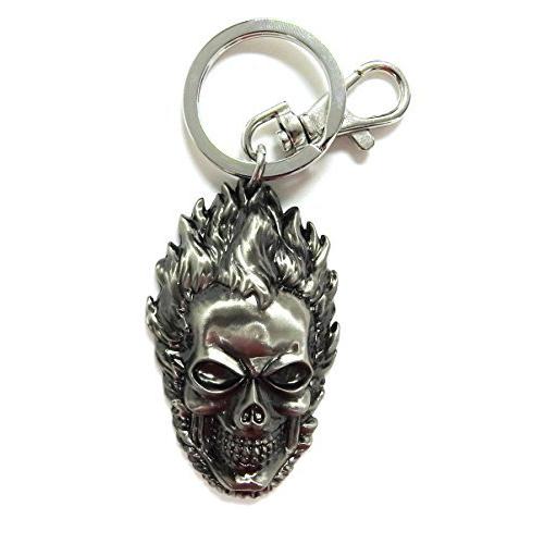 Marvel Ghost Rider Head Pewter Key Ring[並行輸入品]