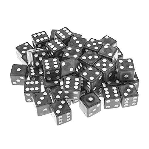 [スーパー Z アウトレット]Super Z Outlet Standard 16mm Black Dice with White Pips Dots