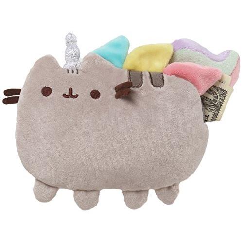GUND プシーン キャット ぬいぐるみ ユニコーン 小銭入れ グレー 7インチ (4060938)[並行輸入品]