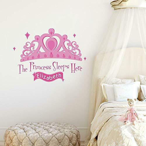 [ルームメイト]RoomMates Princess Sleeps Here Peel and Stick Giant Wall Decal with