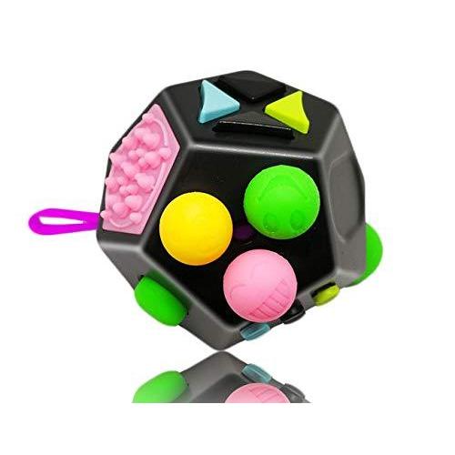 UOOEFUN フィジェットトイ 大人用 プレミアム品質フィジェットキューブ 12面 ドデカゴン 子供用 ストレスと不安の緩和 うつ病対策 ADD A