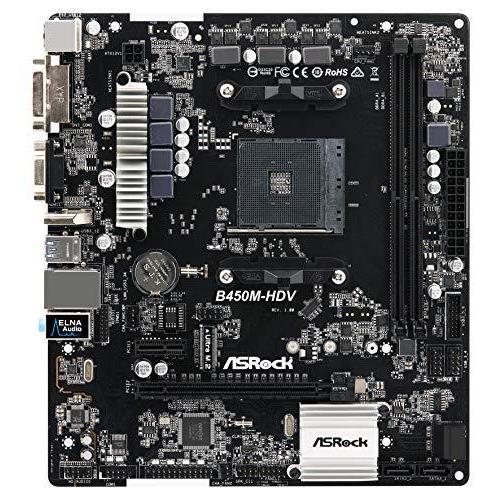 ASRock AMD B450チップ搭載 Micro ATX マザーボード B450M-HDV[並行