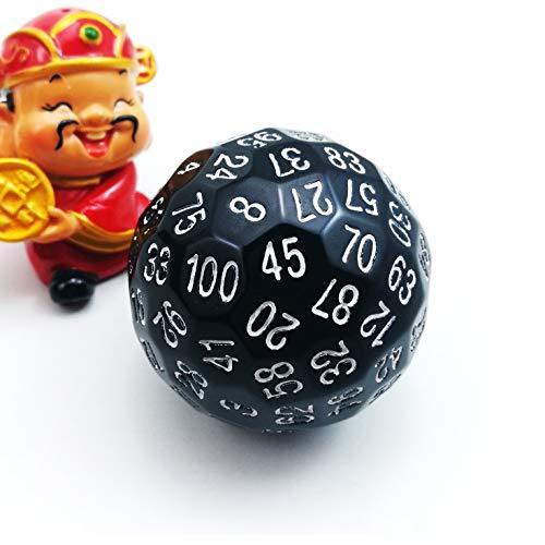 Bescon 多面体ダイス 100面サイコロ D100ダイス 100面キューブ D100ゲームダイス 100面キューブ 黒色[並行輸入品]