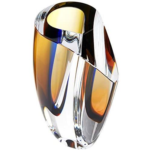 Kosta Boda ミラージュ 花瓶 ブルー/アンバー ミディアム[並行輸入品](89008円)