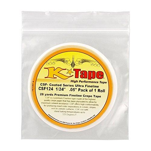Kustom Shop csf116?K-tapeコーティングシリーズMicro Finelineテープ、イエロー( 1?/ 16?