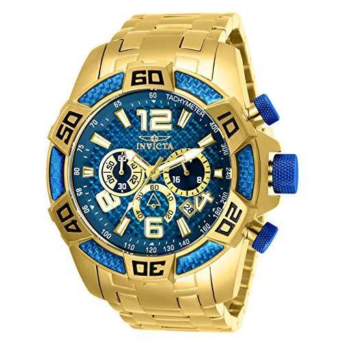 Invicta メンズ プロダイバー スキューバ 50mm ゴールドトーン ステンレススチール クロノグラフ クォーツウォッチ ゴールド (モデル:2