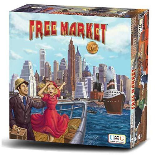 Free Market NYC ボードゲーム | 戦略と労働者のプレースメント卓上ゲーム | 2つのアドオン付きバンドル[並行輸入品]