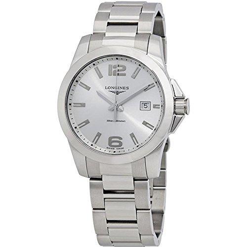Longines Conquestシルバーダイヤルステンレススチールメンズ腕時計l37594766[並行輸入品]