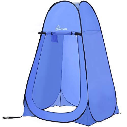 【今日の超目玉】 WolfWise Pop-up Shower Tent Blue[並行輸入品] その他DIY、業務、産業用品