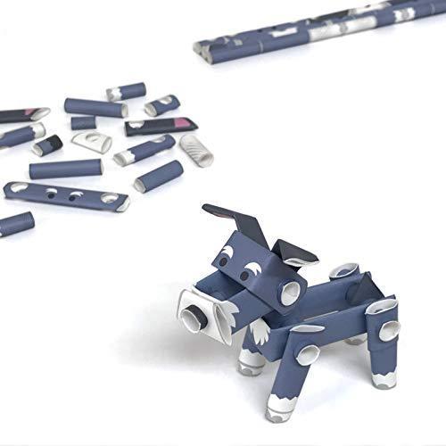 PIPEROID Animals Schnauzer Dog 3D Puzzle DIY Craft Kit for Adults and Kids