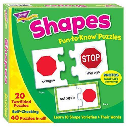 トレンド 英単語 パズル 形 Trend Fun to Know Puzzles Shapes T-36008並行輸入