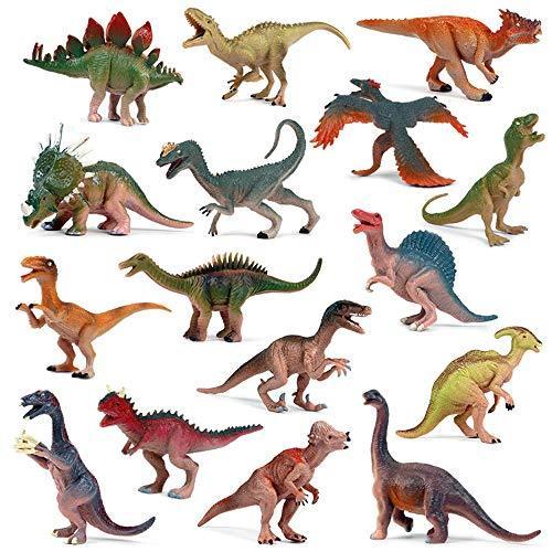 最低価格の Pack of 16 Realistic Looking 3.5" - 4.9” Dinosaur Toys, Plastic Assorted La 電子玩具