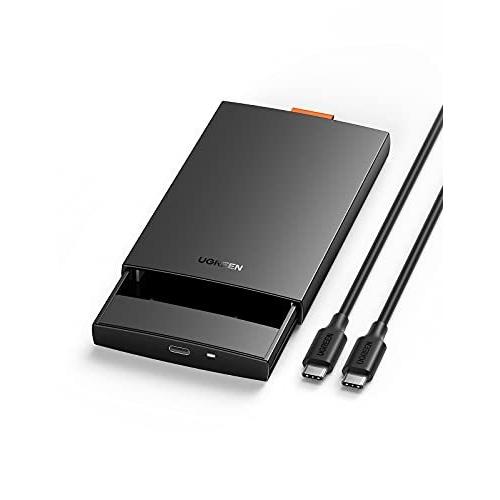 UGREEN 2.5インチ SSD/HDD用 外付けケース USB-C 3.1 Gen2 UASP対応 USB-C to C ケーブル付き SATA
