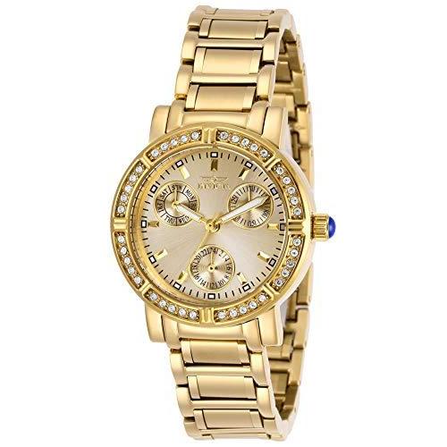 激安正規品 Gold-Tone Angel Women's Invicta Steel 2 Watch Analog Quartz Case & Bracelet 腕時計用ベルト、バンド
