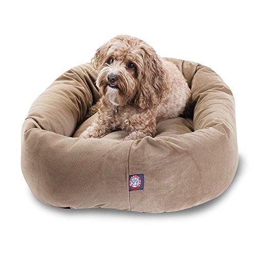 32 inch Stone Suede Bagel Dog Bed By Majestic Pet Products by Majestic Pet【