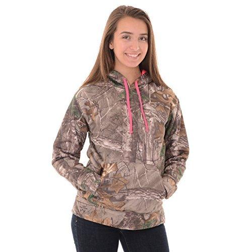 Realtree 女性用 パフォーマンスカモプルオーバーフリース XL