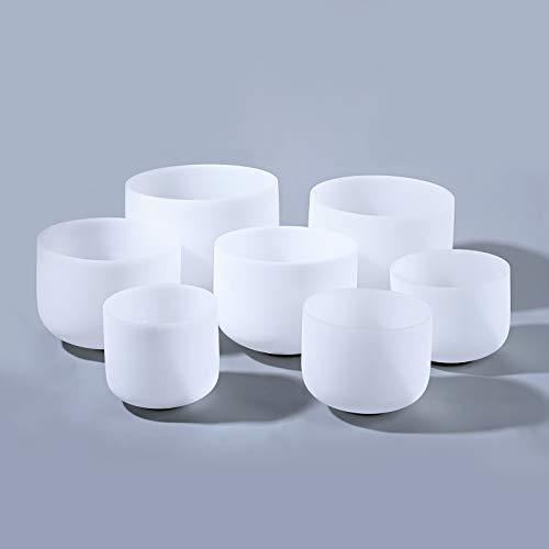 CVNC 432HZ 8-16 Inch Perfect Pitch Set Of 7 PCS Frosted Quartz Crystal Sing