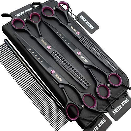 7.0 inches Professional Dog Grooming Scissors Set Straight  thinning  Cur
