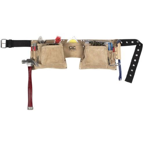 カスタムレザークラフト527X 12ポケットスエードエプロンタン