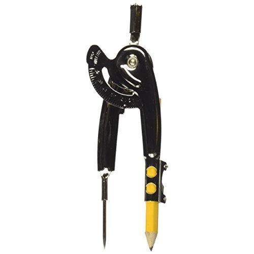 Westcott Metal Ball Bearing Compass With Pencil, Nickel Plated