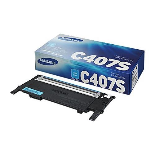 Samsung CLT-C407S Toner Cartridge for CLP-325W and CLX-3185FW - Cyan by Sam