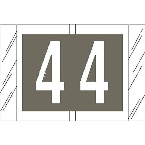 Tabbies オリジナル COL'R'TAB 81000シリーズ 数字ラベル グレー 高さ1インチ x 幅1-1/2インチ 高耐久紙&色あせ防止 米