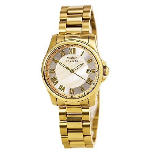 Invicta 15235 Women's Angel White MOP Dial Gold Plated Steel Bracelet Watch